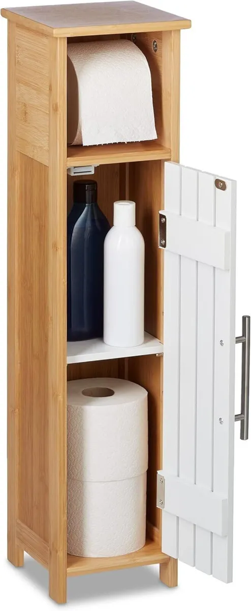Bathroom Cabinet Toilet Roll Holder Free-standing - Image 1