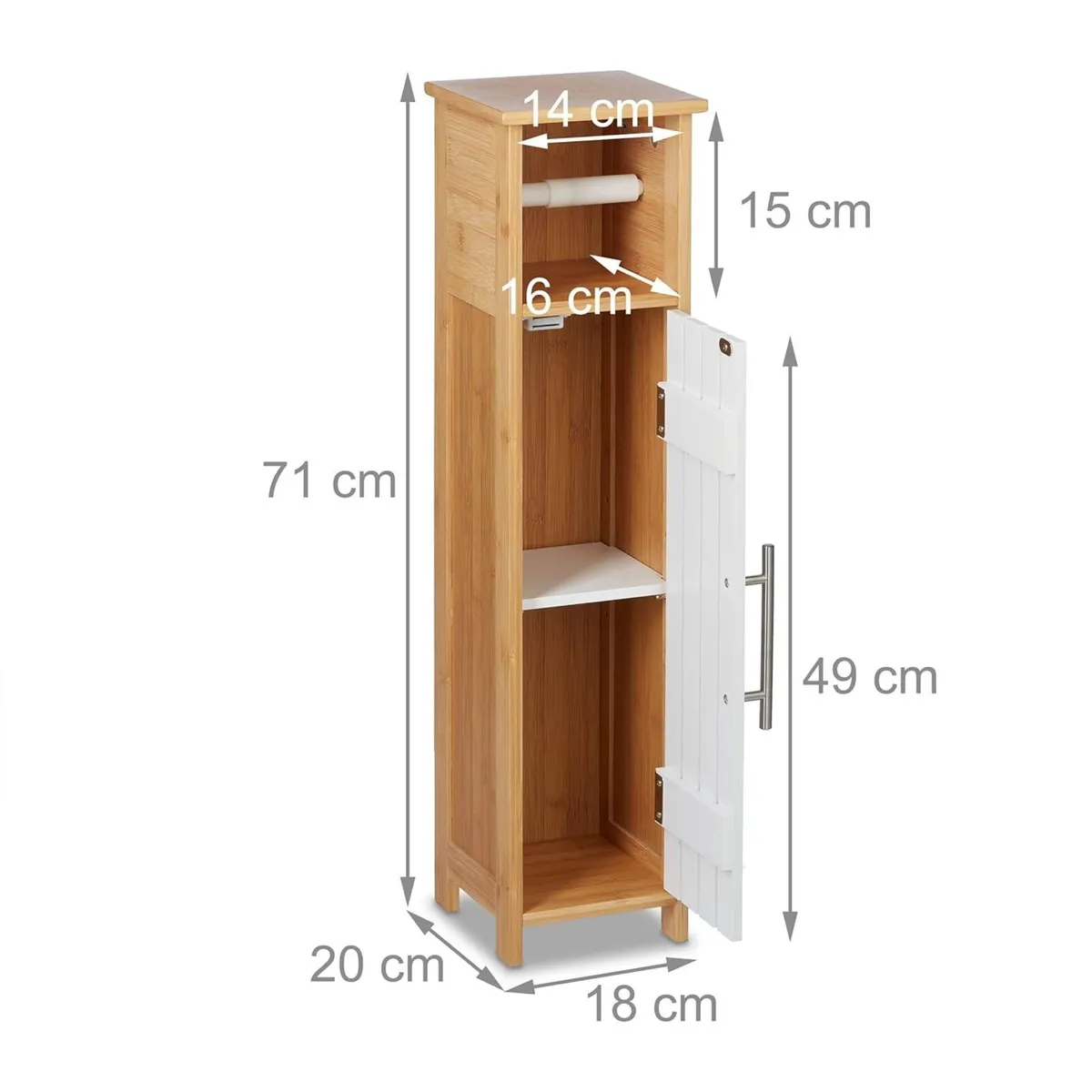 Bathroom Cabinet Toilet Roll Holder Free-standing - Image 3