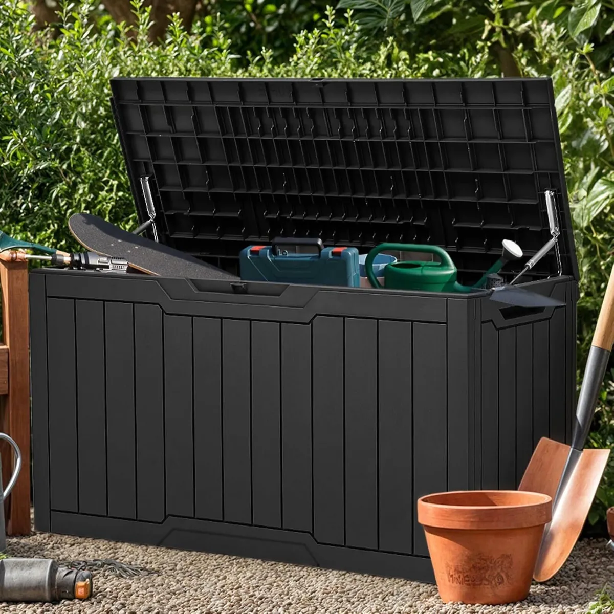 100 Gallon Resin Deck Box Weather Resistant - Image 2