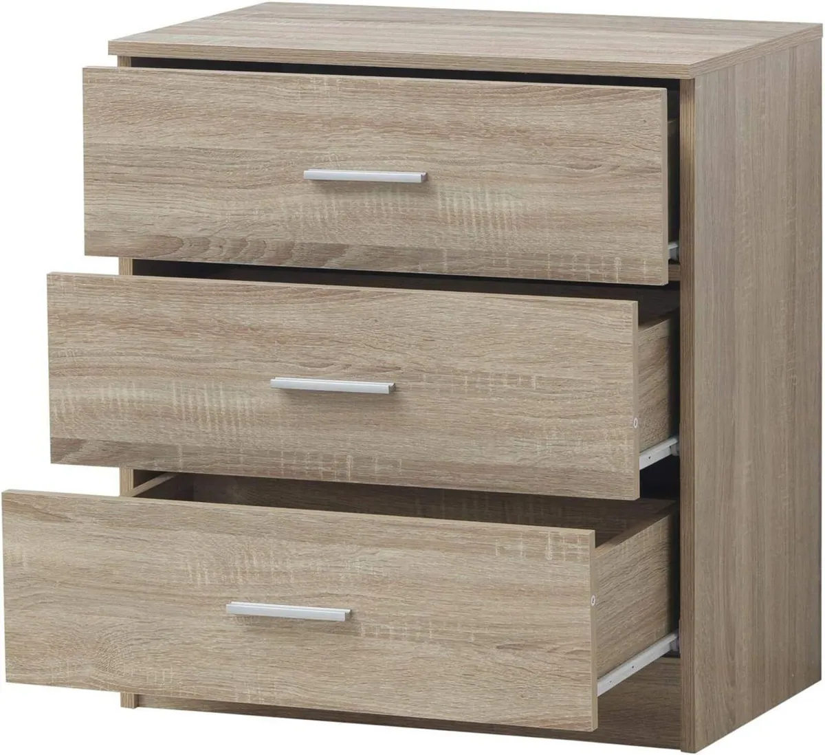 Timber Art Design 3 Drawer Bedroom Chest of - Image 4