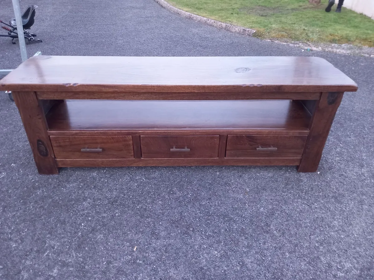 LARGE MANGO WOOD TV UNIT  *w1800mm* - Image 1