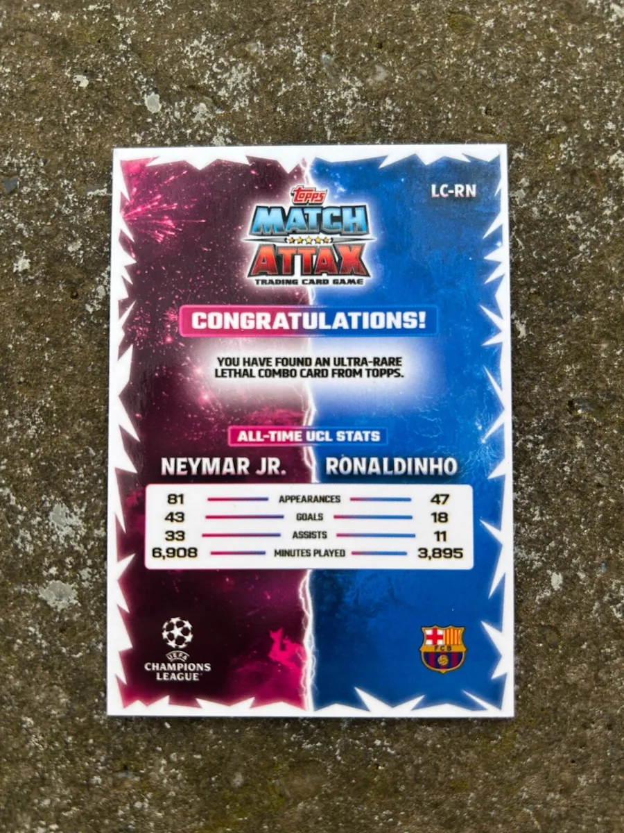 Ronaldinho, Neyamr JR. Lethal Combo. 25/26 Card. - Image 2