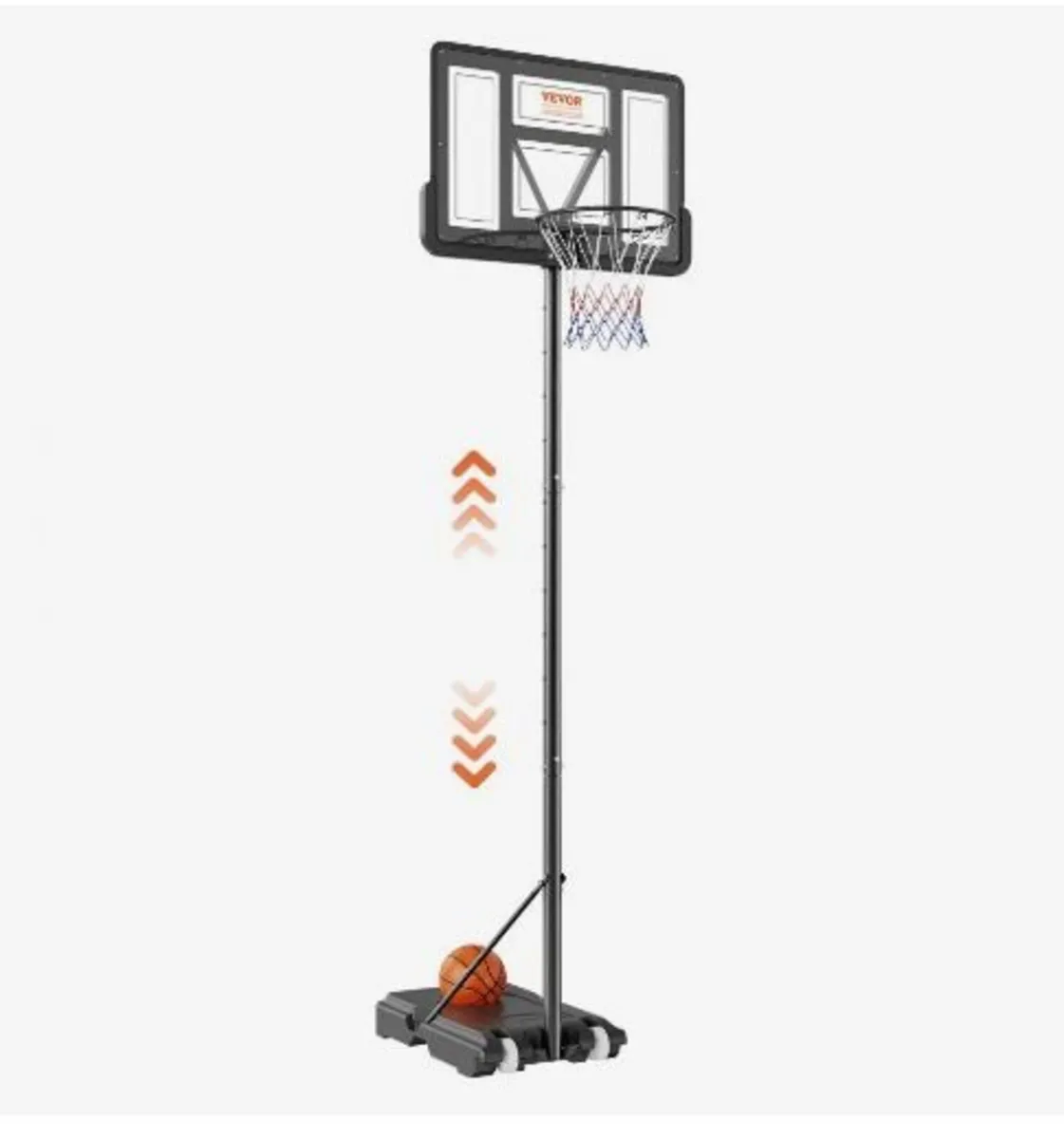Basketball Hoop, 4-10 ft Adjustable Height - Image 1