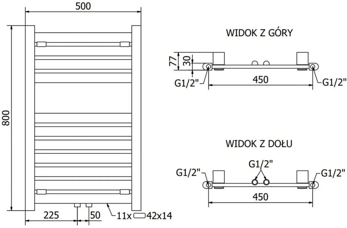 Brand New-Bathroom Towel Rail/Radiator 800 x 500mm - Image 3