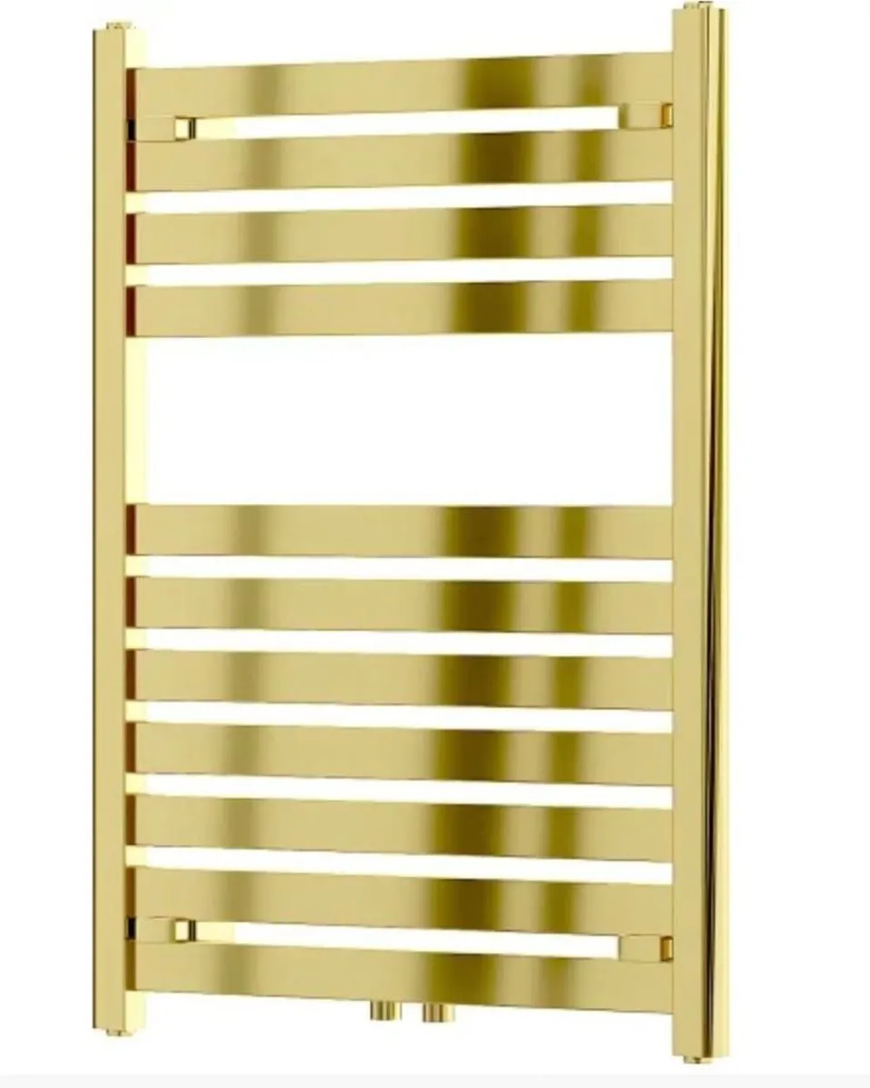 Brand New - Bathroom Towel Rail 800x600mm, Gold - Image 1