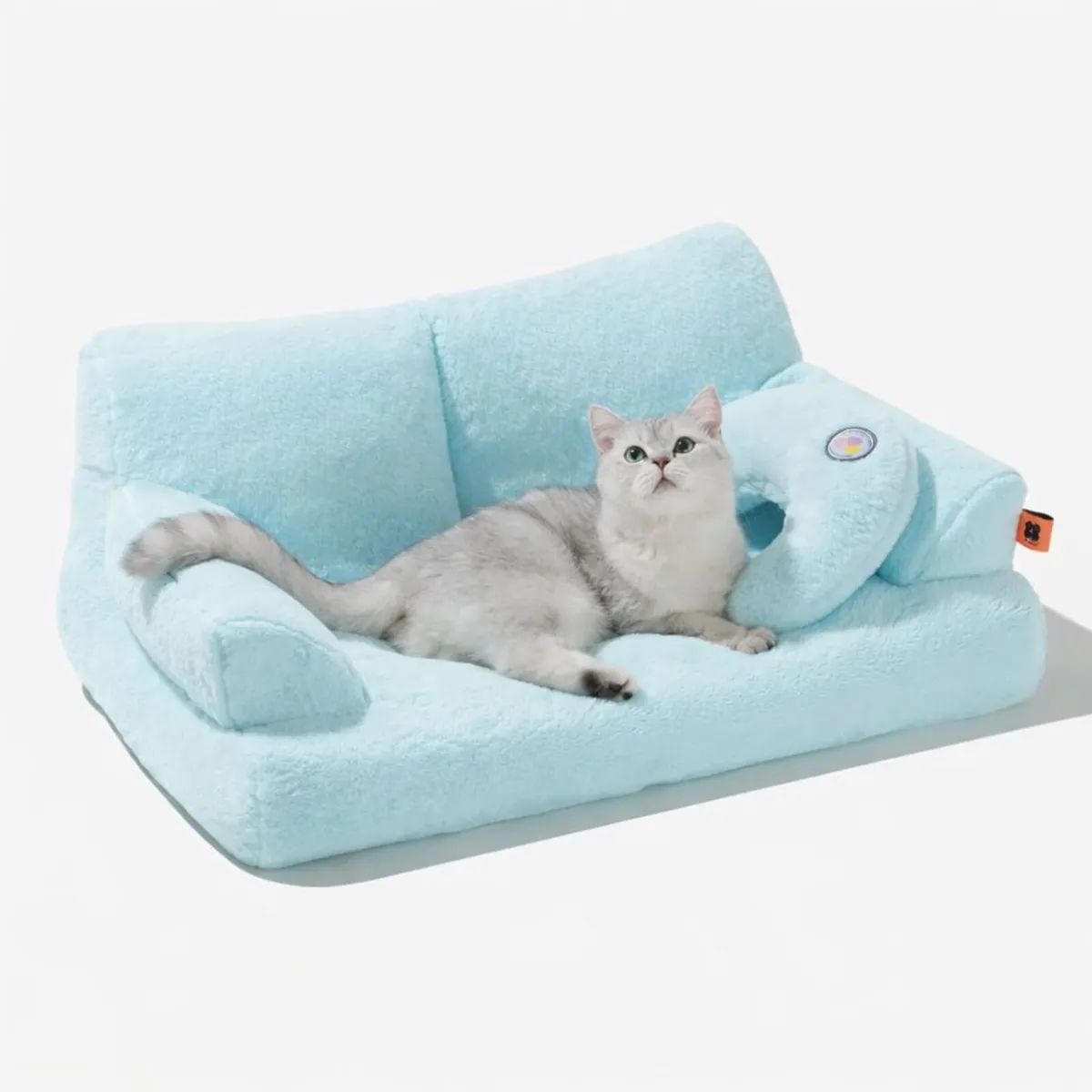 Large Dog Bed Cat Sofa, Washable Fluffy Pet Couch - Image 1