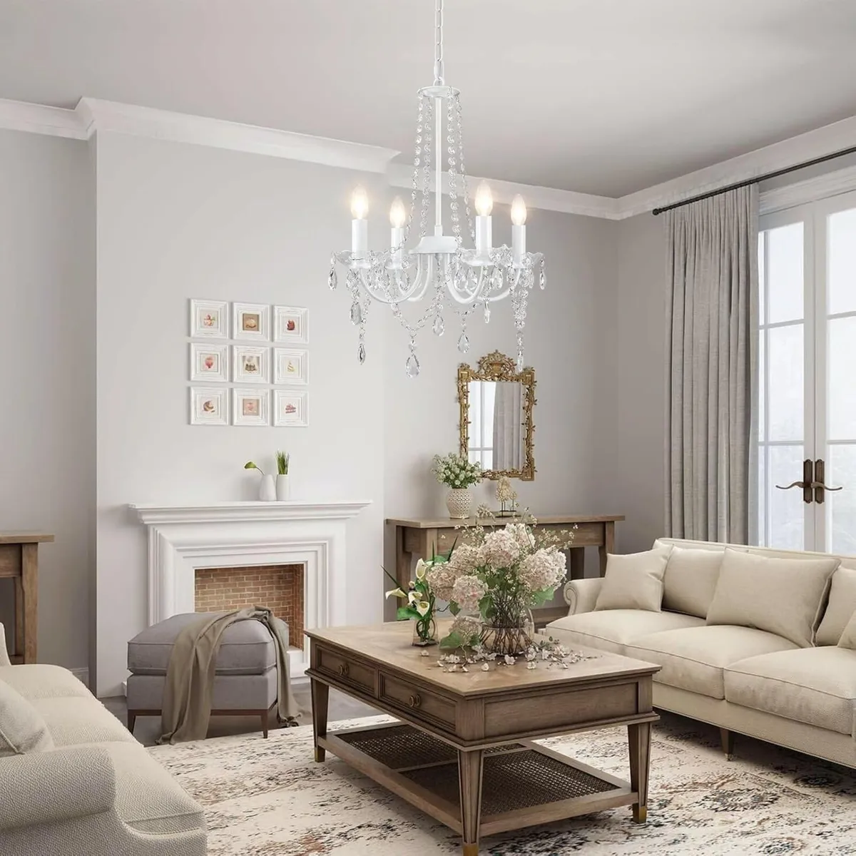 Chandelier 4 Light Modern Crystal Ceiling Light - Image 2