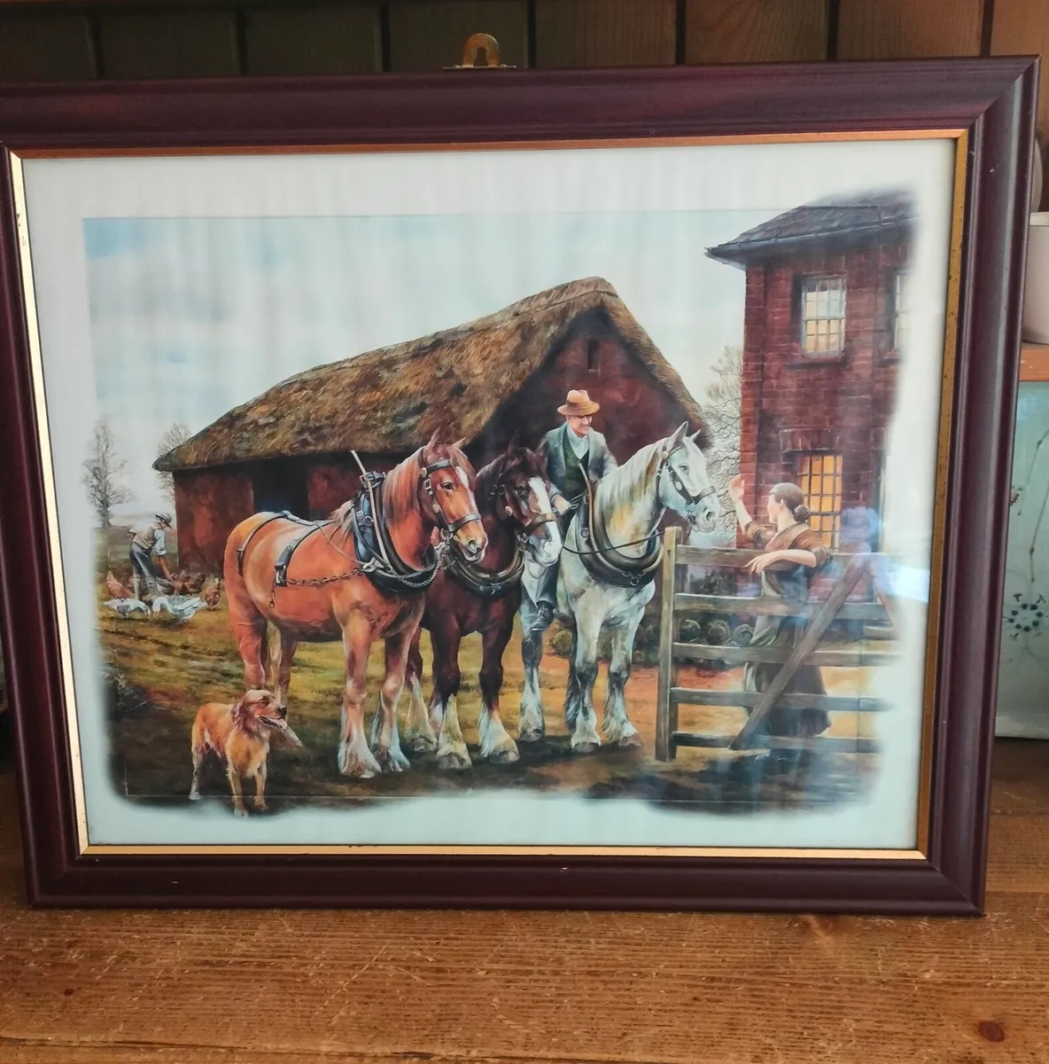 Goodhill print like new in Mahogany frame. €53 - Image 1