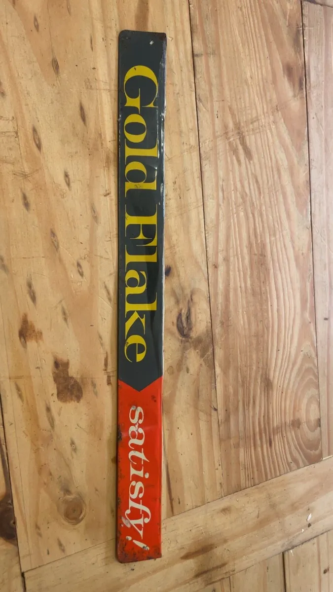 Vintage gold flake strip sign - Image 2