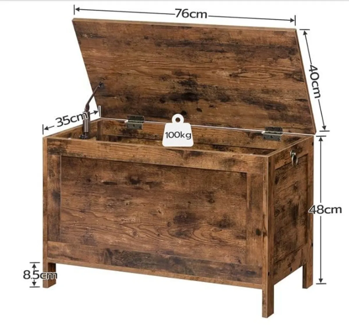 NEW Storage Chest Trunk, Wooden Storage Box, Large - Image 2