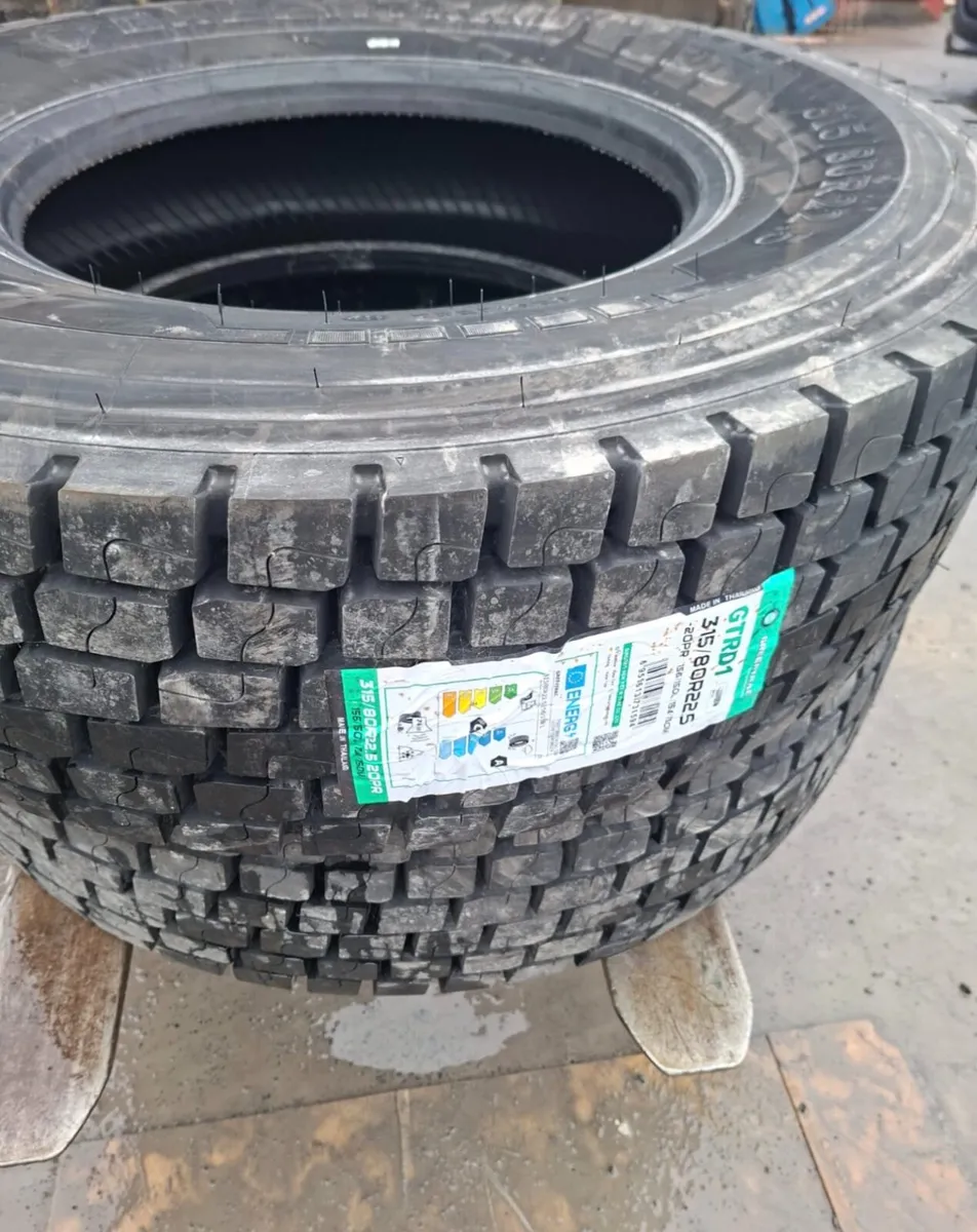 2 x Greentrac 315/80R22.5 Tyres - Image 3