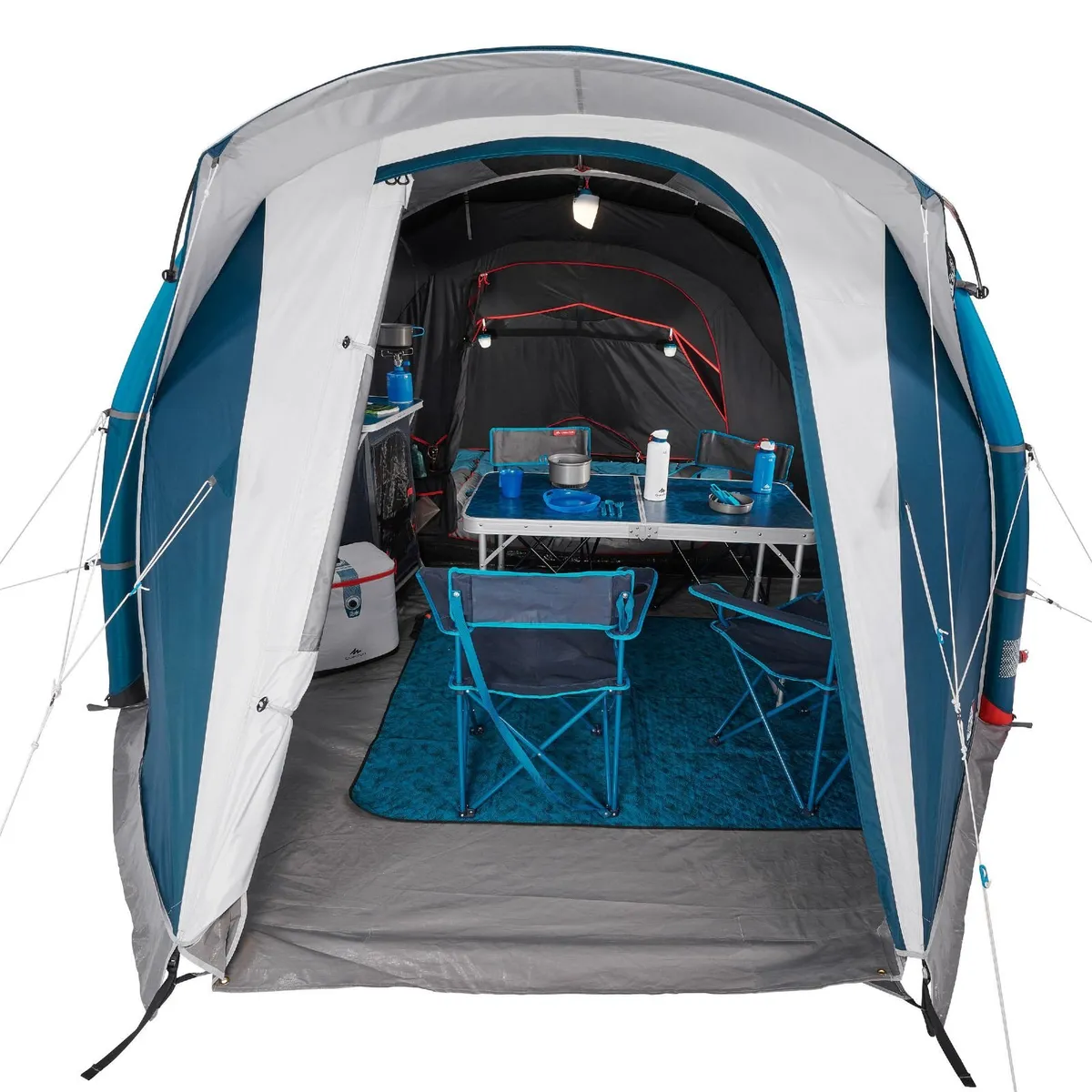 4 Person Tent + 2 XL Camp Beds + 2 Matresses - Image 2