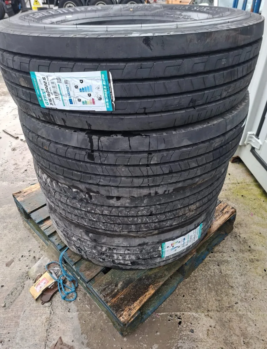 4 x Greentrack 315x80R22.5 Tyres - Image 1