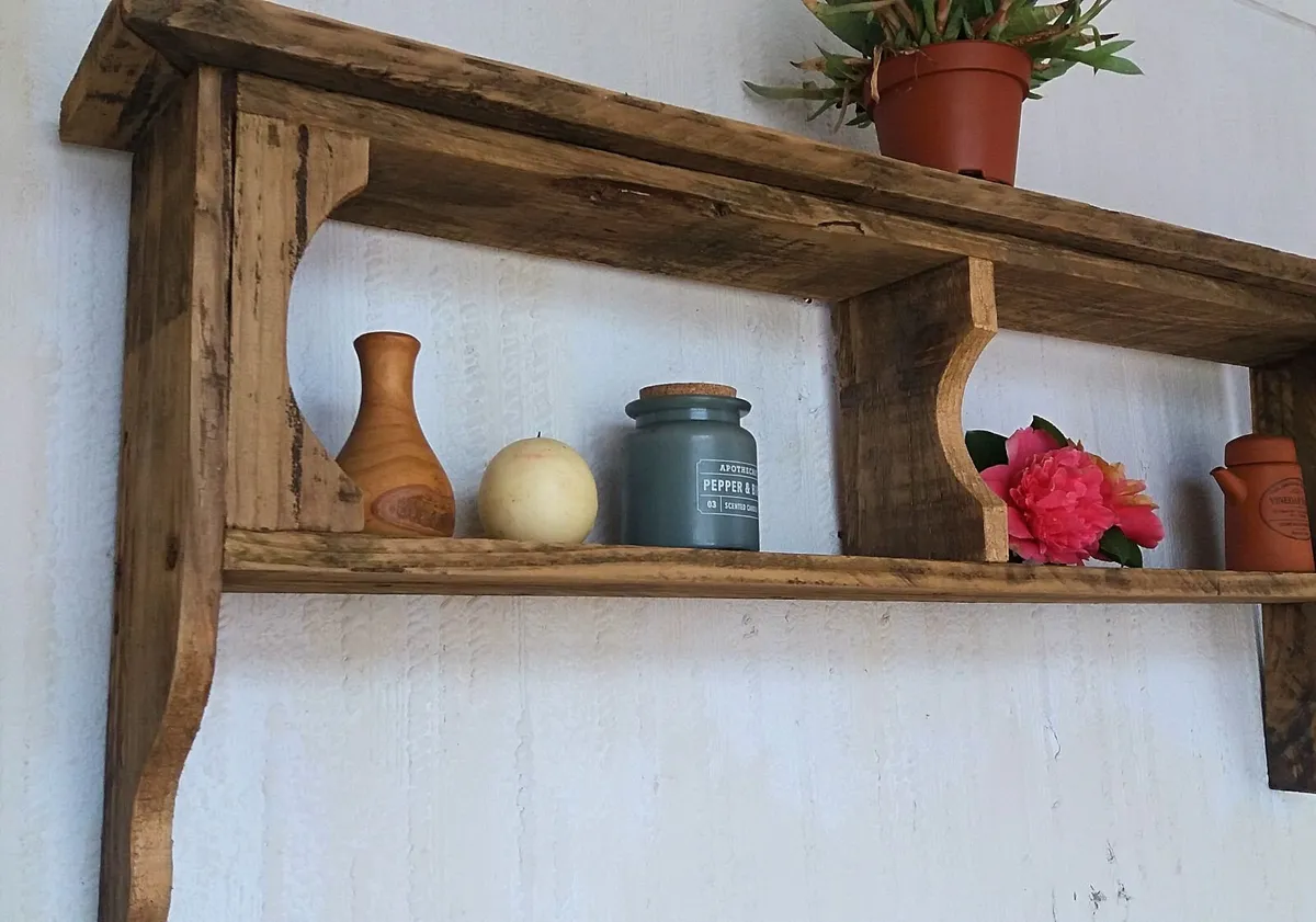 Rustic Cubby Box Floating Shelf / Display - Image 2
