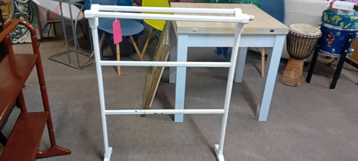 Painted Victorian Pine Towel Rail