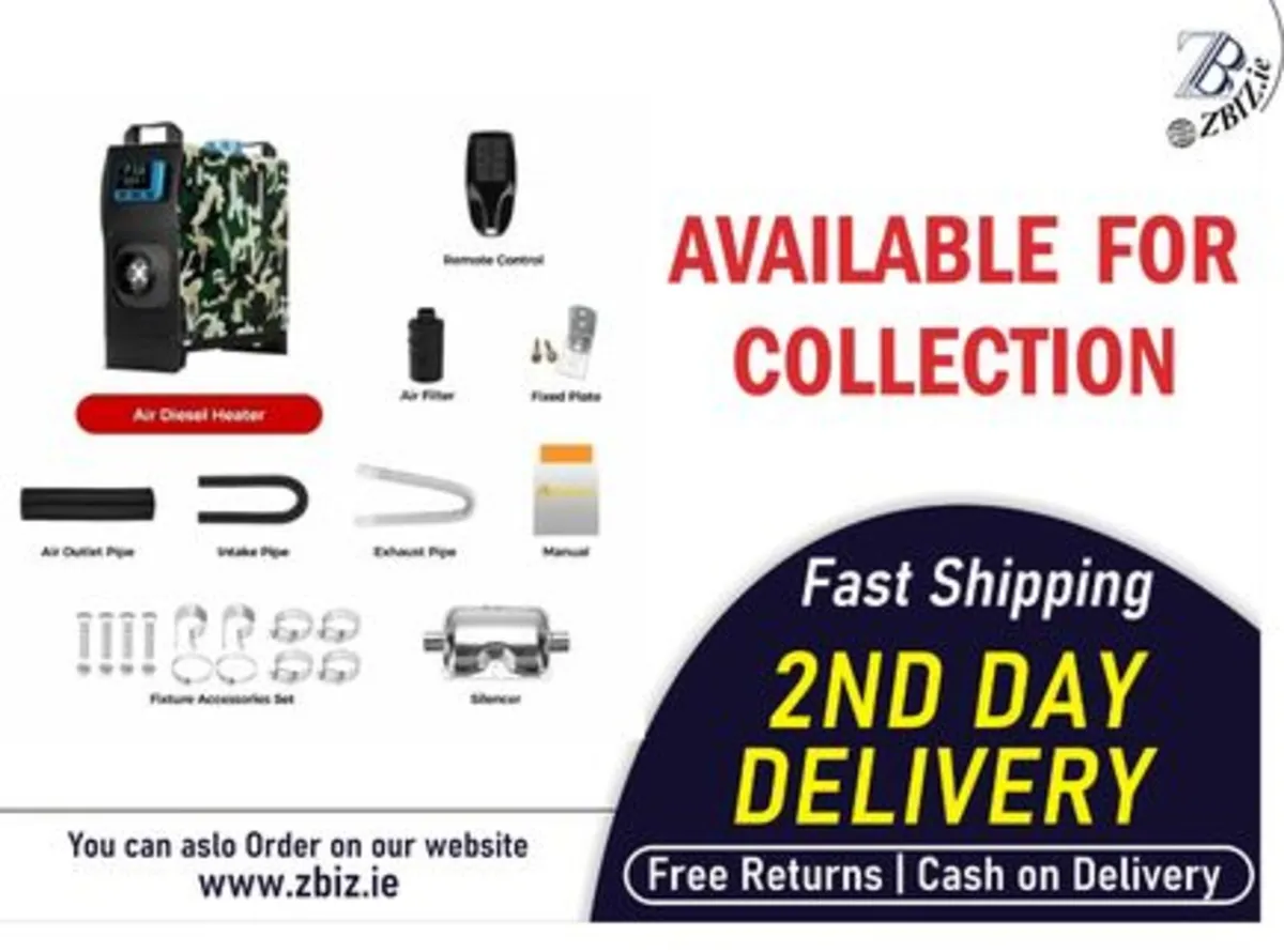 3/8KW 12V Diesel Air Heater Without Adapter - Image 1