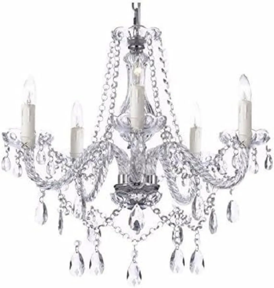 Chandelier 5 Light Elegant Crystal Ceiling Lamp - Image 2