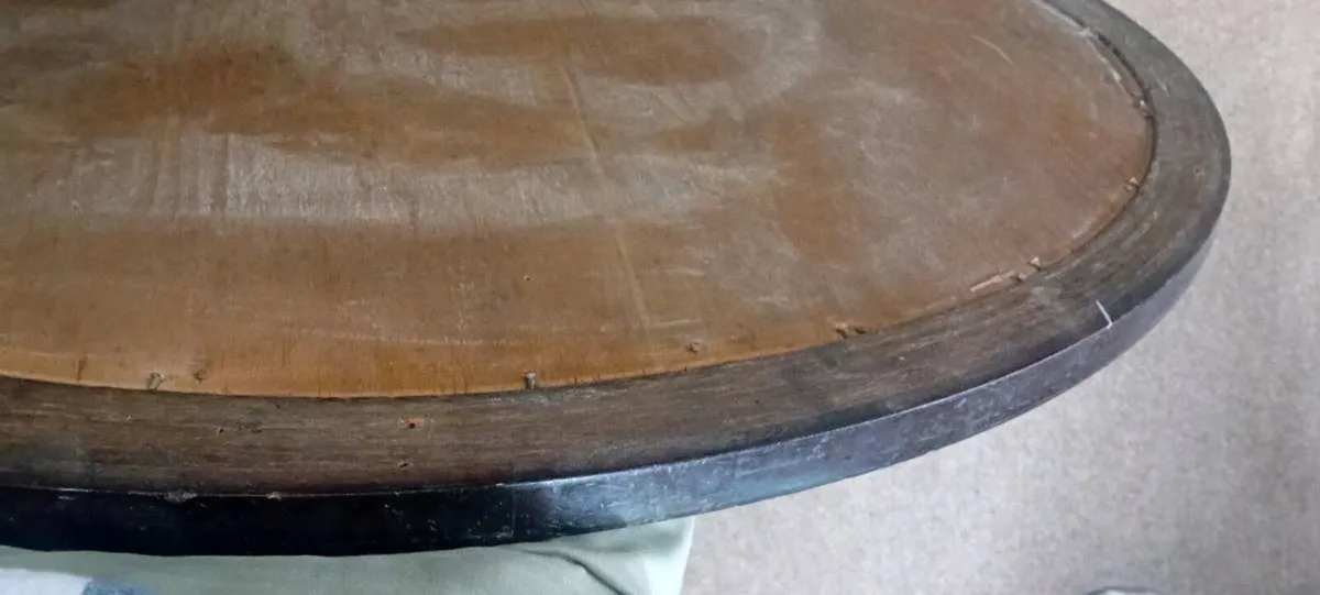 Large Antique Mahogany Well Mirror - Image 4