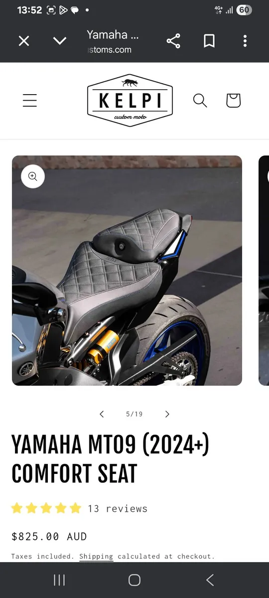 YAMAHA  MT09  COMFORT seat covers - Image 1