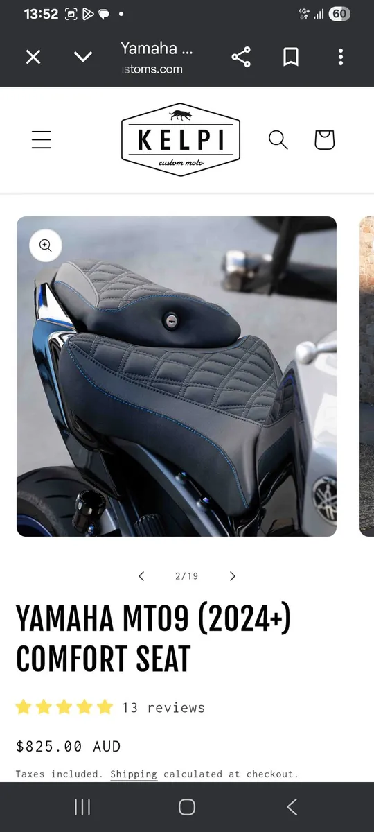 YAMAHA  MT09  COMFORT seat covers - Image 2
