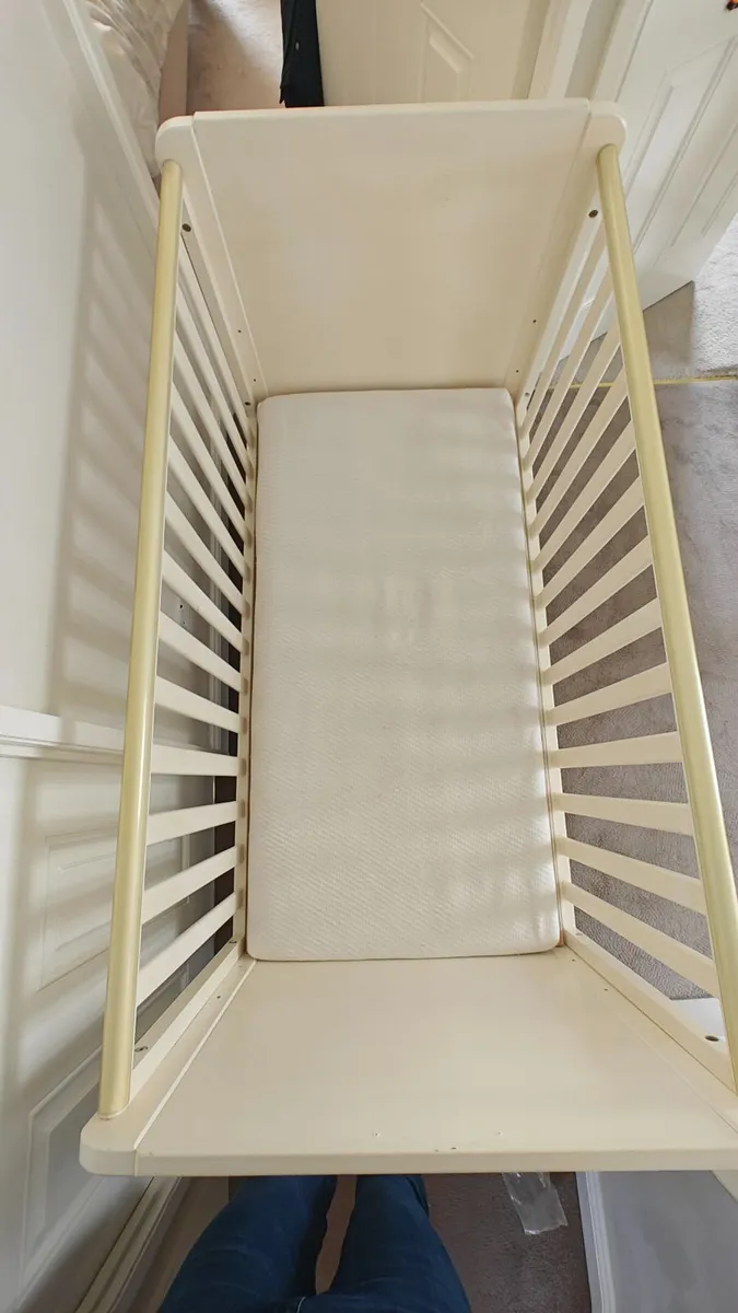 Kids Cot Bed with Mattress - Image 3