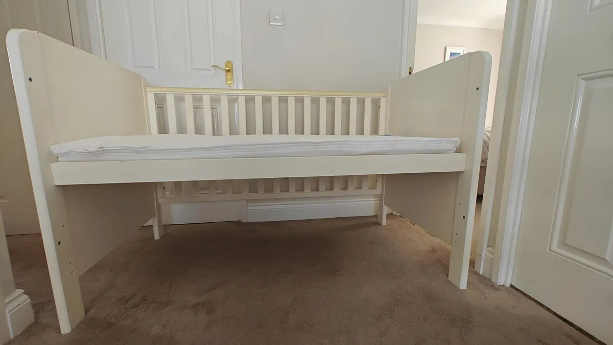 Kids Cot Bed with Mattress - Image 4