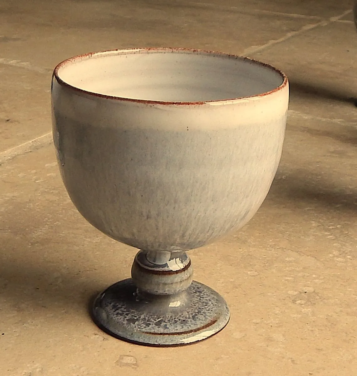 Woburn Pottery Glazed Pitcher & 6 Goblets - Image 3