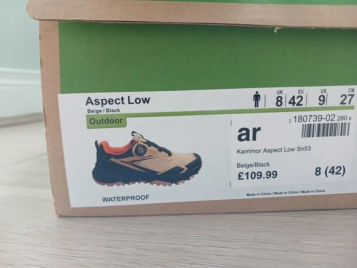 Karrimor Waterproof Hiking Shoes UK8 EU42 - Image 3