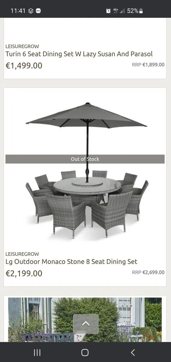 Garden Table with lazy suisse and 8 chairs - Image 4