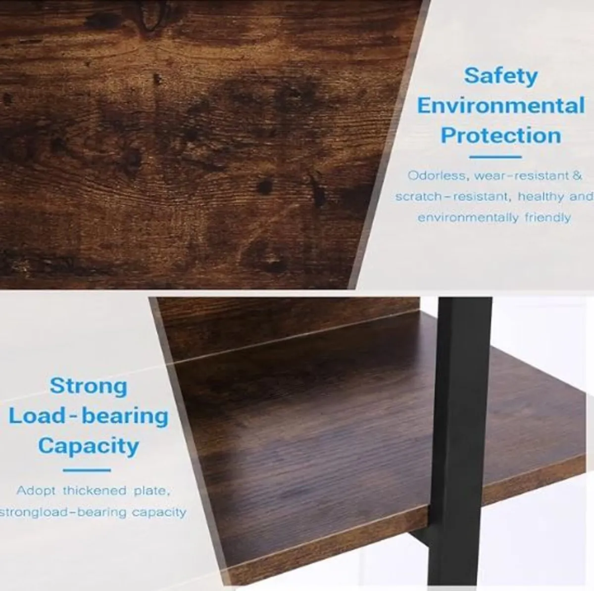 Bookshelf Bookcase Storage Rack Standing Shelf 5-T - Image 4