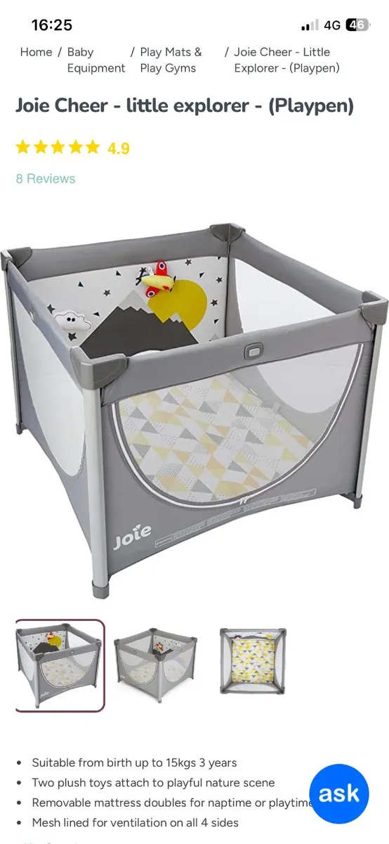 Playpen/travel cot