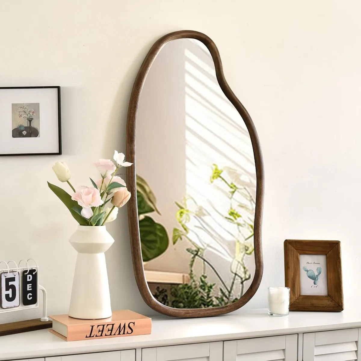 Asymmetrical Mirrors 90x49cm Irregular Wall - Image 3