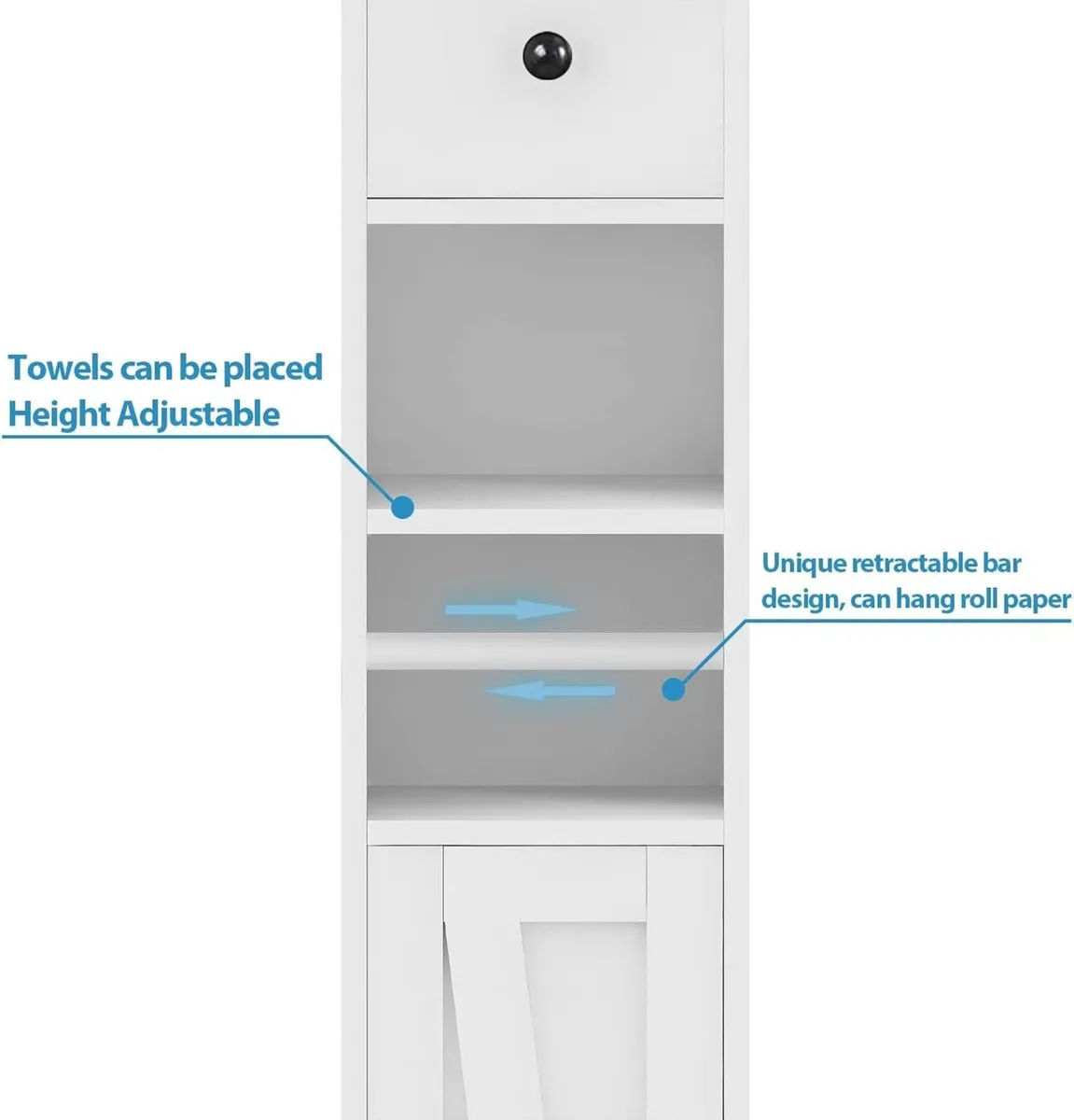 180cm Tall bathroom cabinet Slim storage unit - Image 4