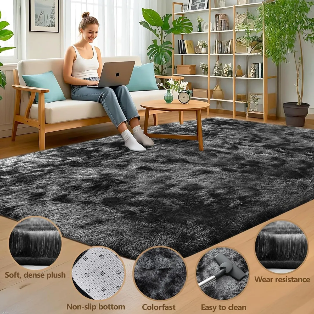 Rugs Living Room - 200x300cm Soft Fluffy Area for - Image 4