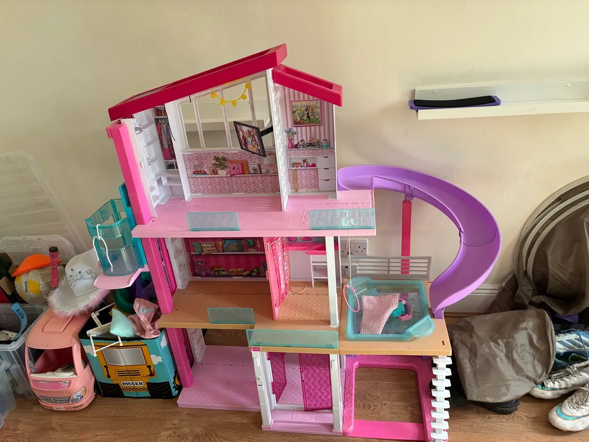 Barbie Dream House and Camper Van