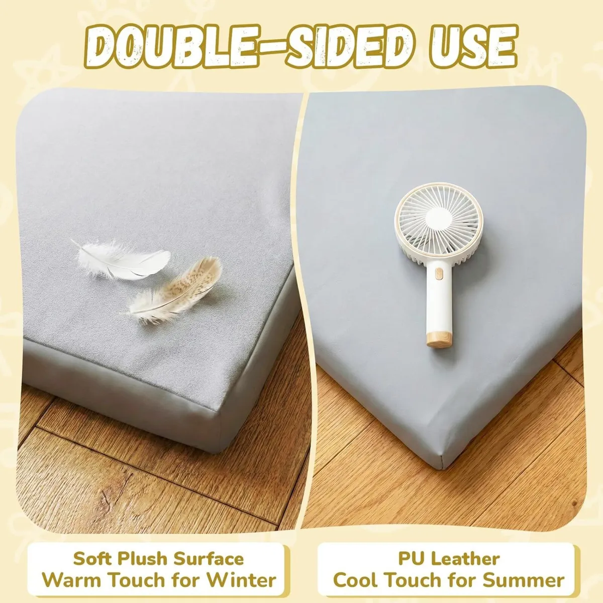 Dual-Sided Play Mat 150x150cm 3cm Thick Detachable - Image 2