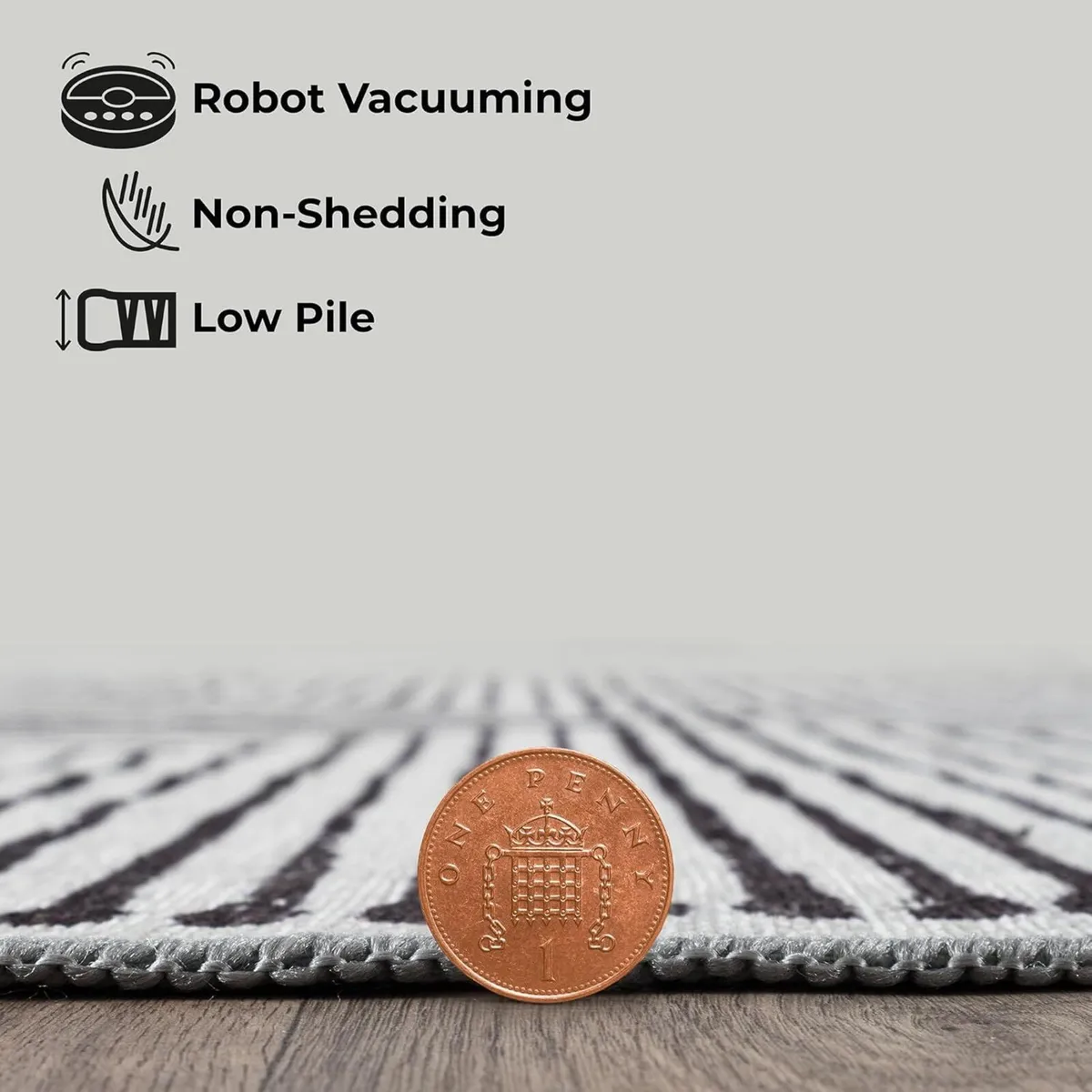 Machine Washable Rug 122x170cm 75% Recycled - Image 4