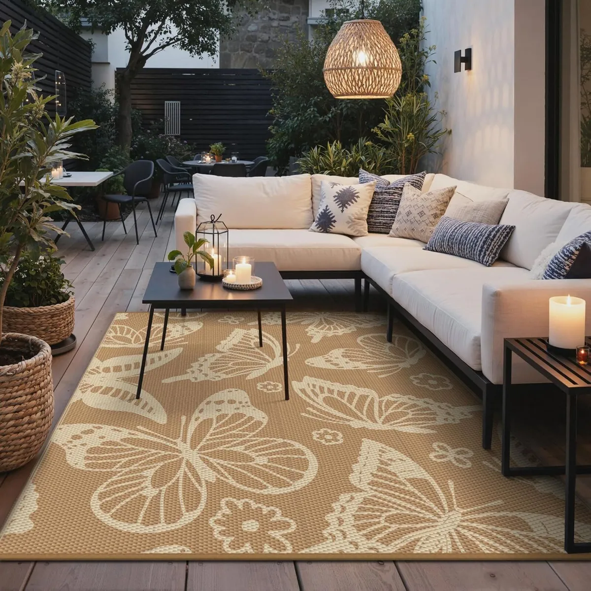 Outdoor Rug 270x360cm Extra Large Butterfly - Image 1