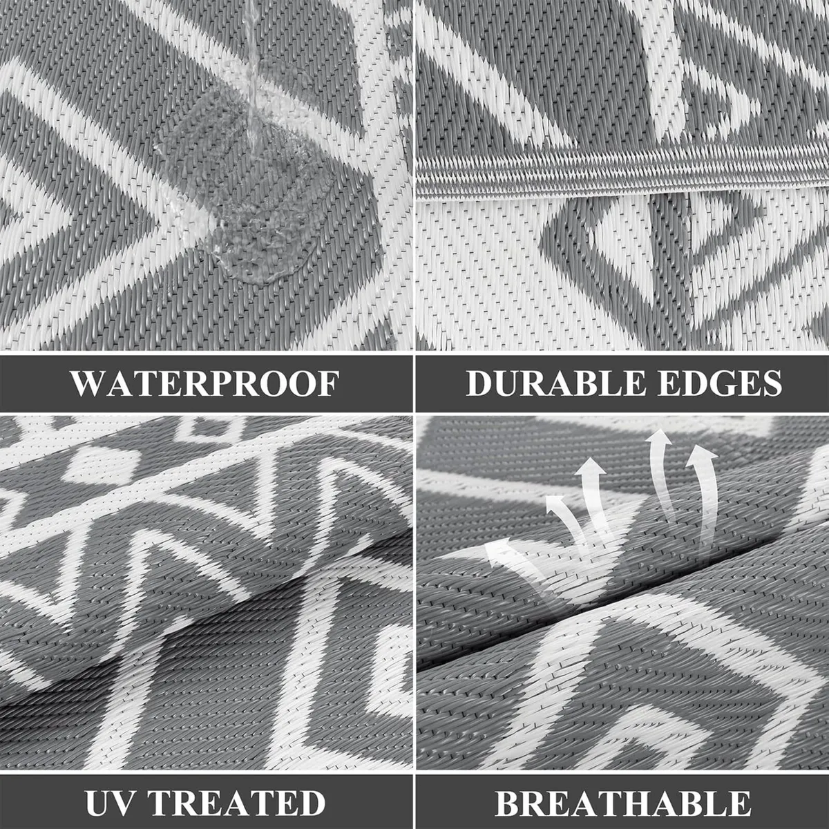 Extra Large Outdoor Area Rug 240 x 300 cm Durable - Image 3