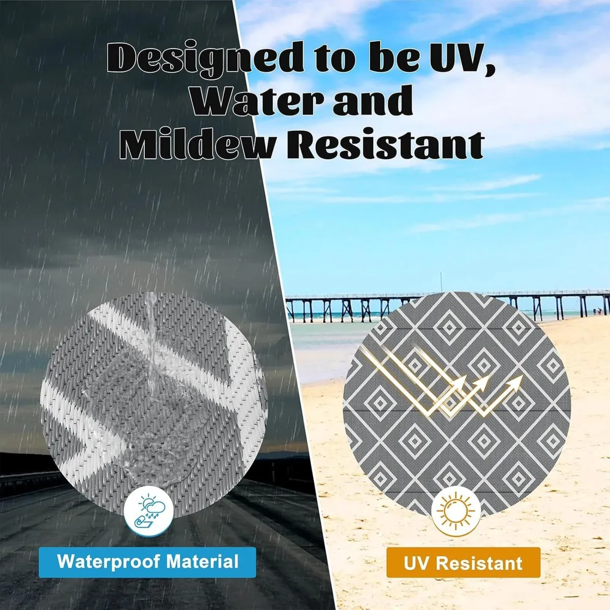 Extra Large Outdoor Area Rug 240 x 300 cm Durable - Image 4