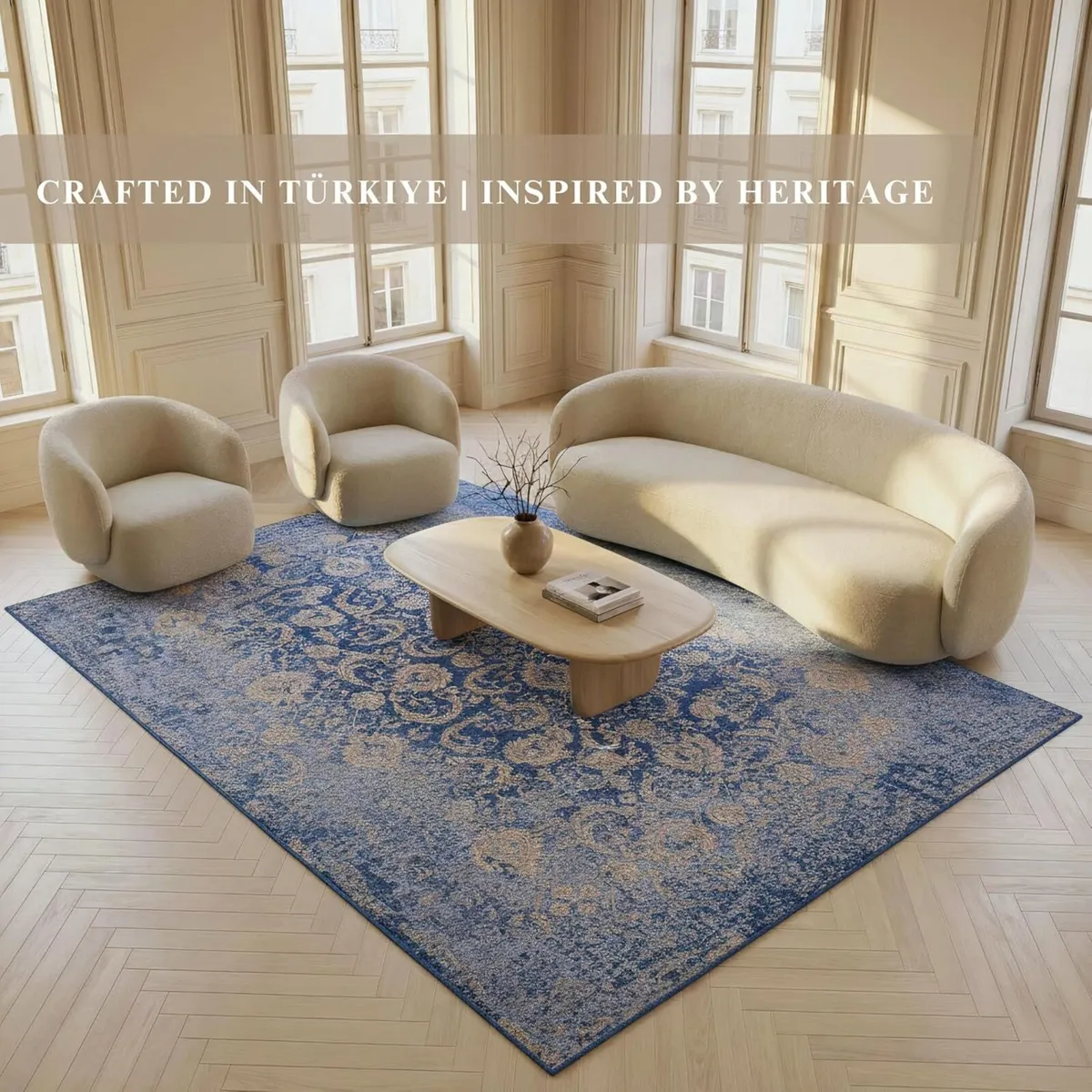 Machine Washable Rug 120x170cm Non-Slip Backing - Image 2