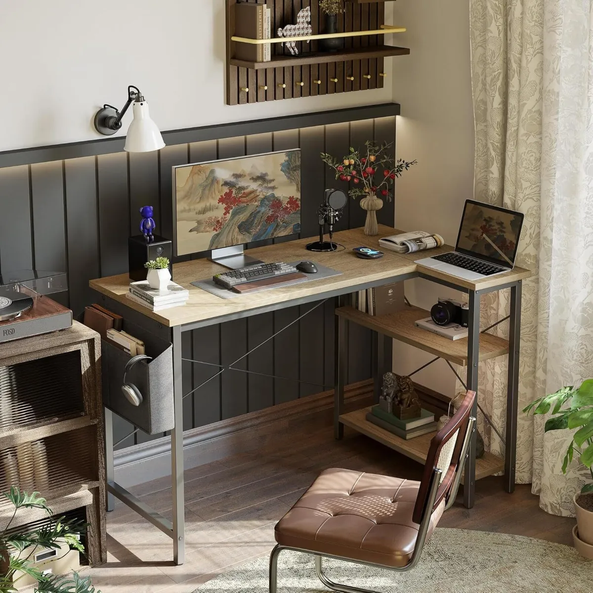 L Shaped Corner Desk - 100x70 cm Study Office - Image 2