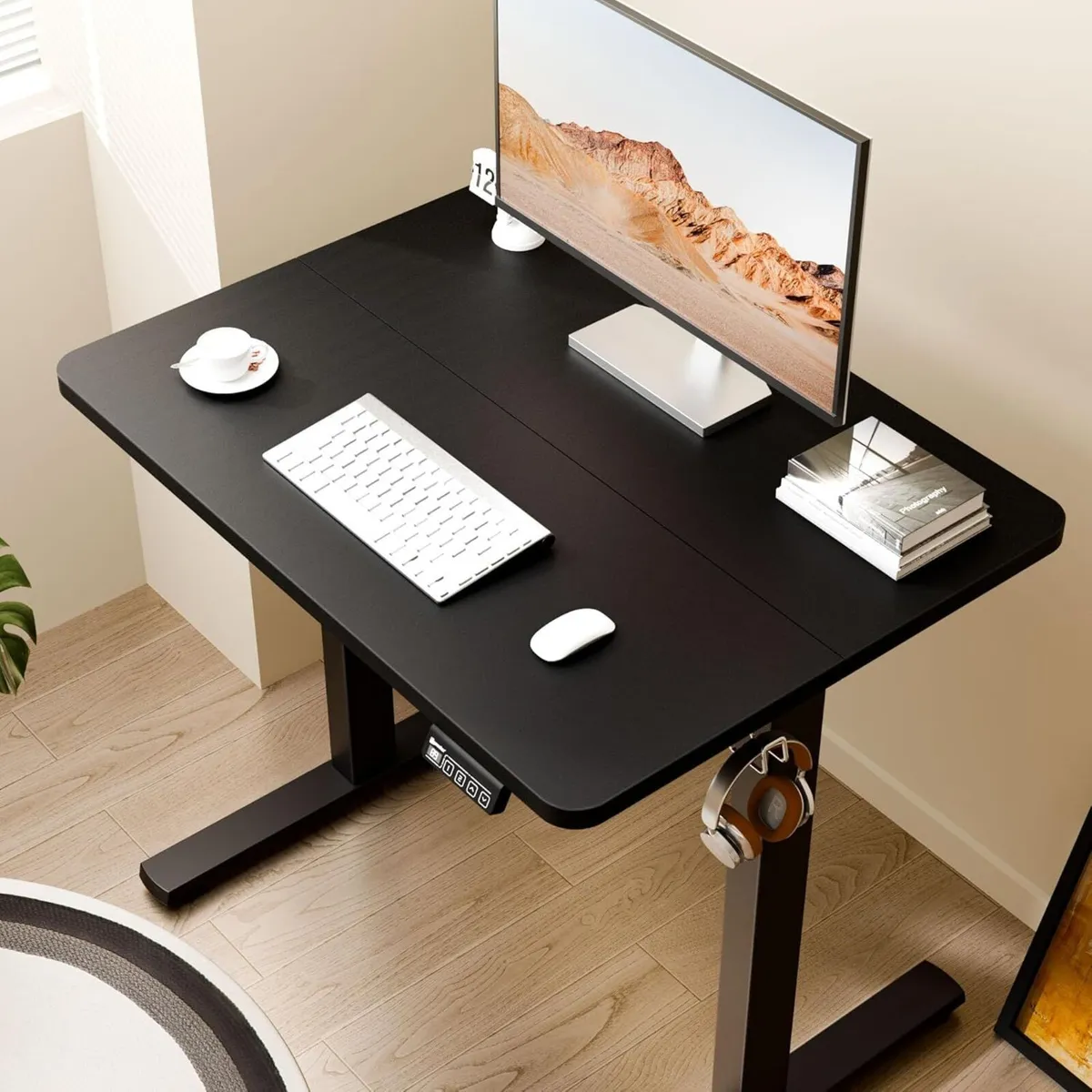 Electric Height Adjustable Standing Desk 80x60cm - Image 2