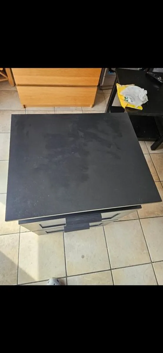 black ikea bedside table - Image 3