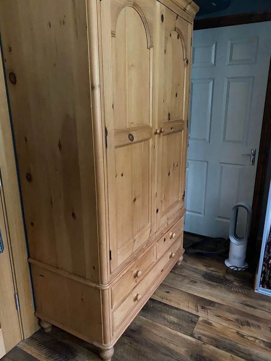 Large pine wardrobe - Image 2