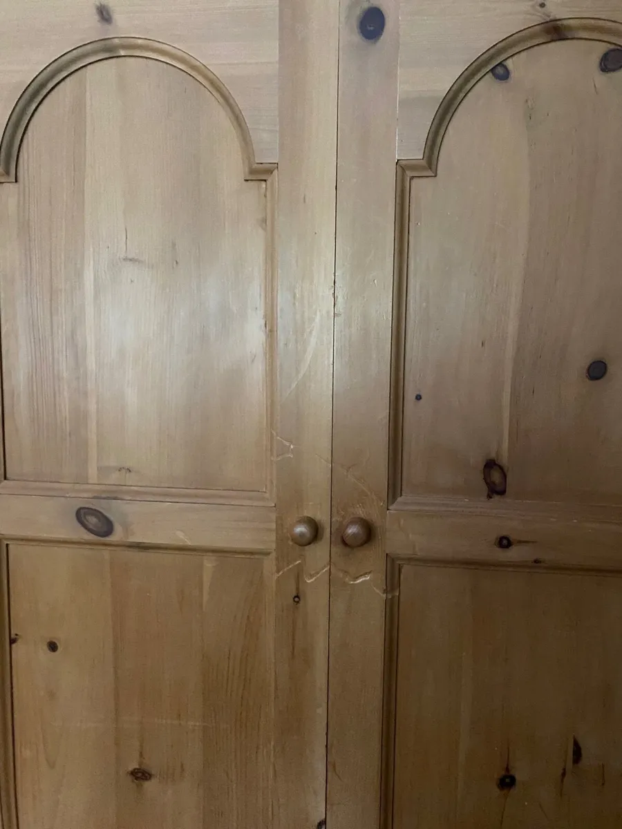 Large pine wardrobe - Image 3
