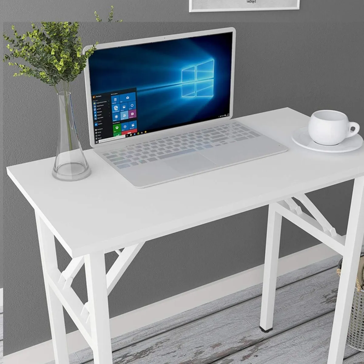 Compact Folding Table 80x40cm Computer Desk - Image 4