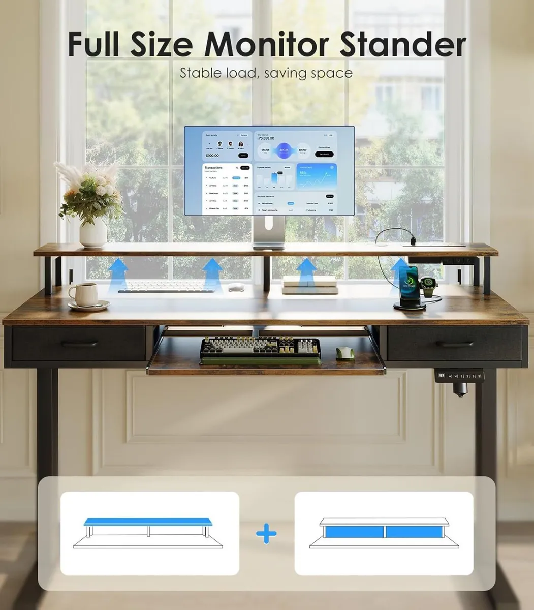 Height Adjustable Desk 120cm Electric Standing - Image 4