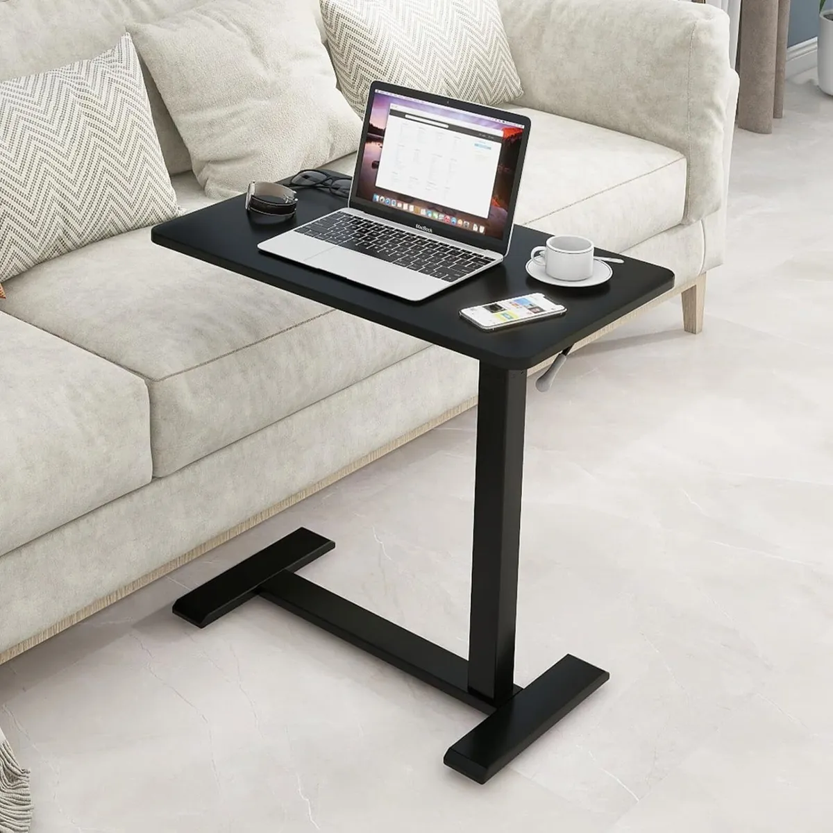 Medical Adjustable Overbed Bedside Table with - Image 1