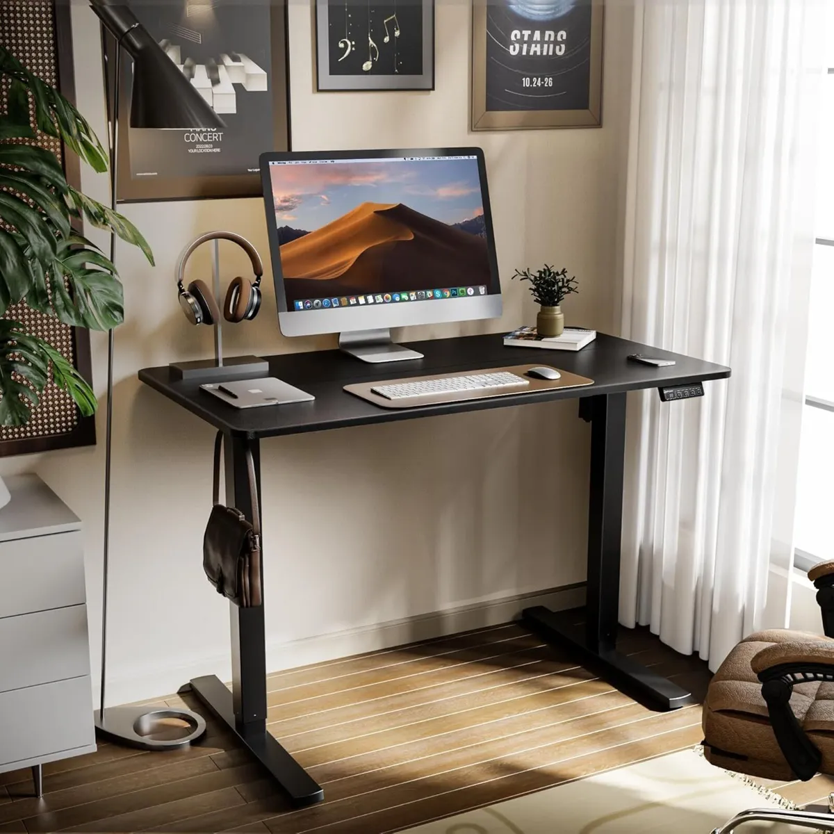Electric Standing Desk 110x60cm Height Adjustable - Image 2